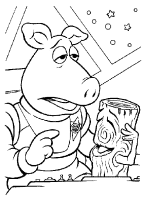 A coloring page of the muppets